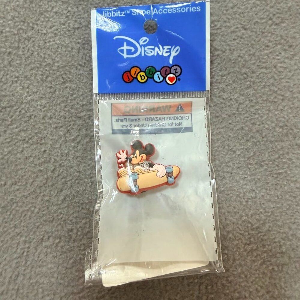 Jibbitz Charm for Crocs Disney Skateboard Mickey Mouse-NEW